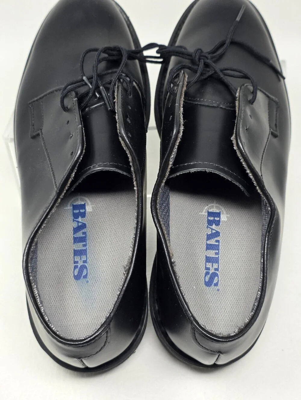Bates Mens Size 7.5 D Leather Uniform Oxford Dress Shoes 00968 Vibram Soles